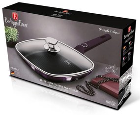 Tigaie grill cu capac, strat titan, Purple Eclipse Berlinger Haus BH 7105