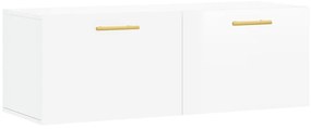 830118 vidaXL Dulap de perete, alb extralucios, 100x36,5x35 cm lemn prelucrat