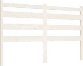 vidaXL Tăblie de pat, alb, 126x4x100 cm, lemn masiv de pin