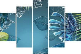 Tablou - Frunzele plantelor tropicale (150x105 cm)