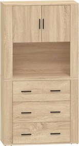 vidaXL Dulap înalt, stejar sonoma, lemn prelucrat