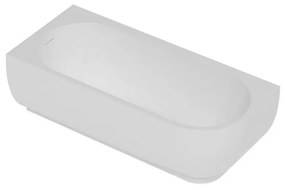 Cada freestanding Rune Birka  Rund acril alb lucios 170x75 cm cu montare pe stanga