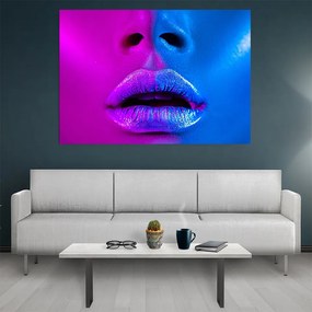 Tablou canvas Purple Blue Lips 120x80 cm