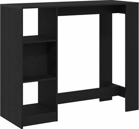 vidaXL Masă de bar Stejar Negru 124 x 46 x 103.5 cm Lemn compozit
