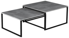 Set 2 buc. măsuțe de cafea Nivessa (beton). 1025397
