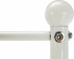 Pat metalic cu baldachin,  alb, 90x200, ADELISA