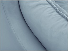 Canapea extensibilă cu 3 locuri și spațiu de depozitare Mazzini Sofas Freesia, albastru deschis, 215 cm