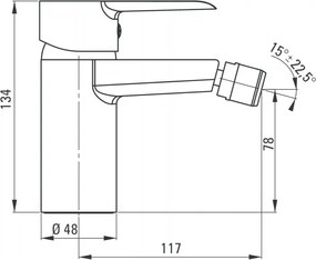 Robinet bideu din seria Corio BFC_030M