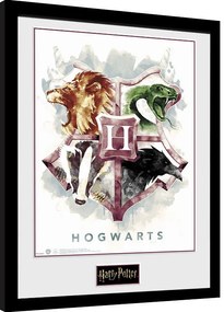 Afiș înrămat Harry Potter - Hogwarts Water Colour