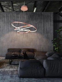 Lustra design modern circular cu 3 inele LED dimabil ROTUNDA
