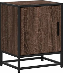 vidaXL Noptiera din stejar maro 40x31x50 cm lemn prelucrat si metal
