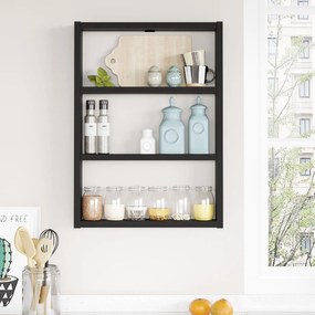 Raft de perete Bucatarie Stonewall, 3 rafturi,  43 x 60 x 9 cm