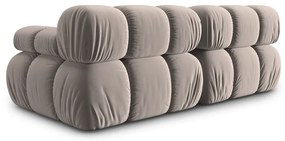 Canapea modulară maro deschis cu tapițerie din catifea 188 cm Bellis – Micadoni