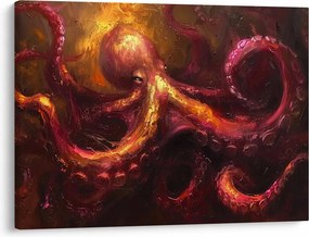 Tablou - Octopus, pictură în ulei (70x50 cm)