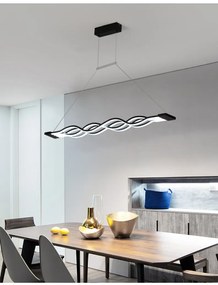 Lustră LED cu Telecomandă, 160W, Acril, Negru