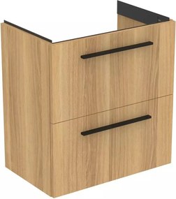 Dulap baza suspendat Ideal Standard i.life S 2 sertare stejar 60 cm