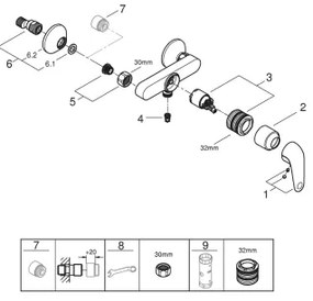 GROHE 24333001 - Baterie de duș SWIFT DN 15 crom lucios