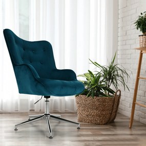 Fotoliu de design, ţesătură catifea crom, MARLOV