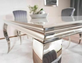 Masa Prince Ceramic Calacatta alb/crom L180xl90 cm