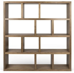 Bibliotecă în culoare naturală cu aspect de lemn de nuc 150x159 cm Berlin – TemaHome