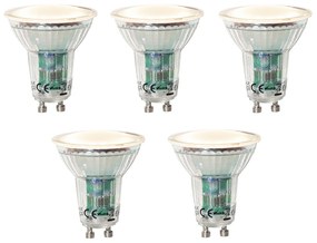 Set de 5 becuri LED GU10 cu senzor crepuscular 3W 200 lm 2700K