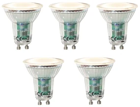Set de 5 becuri LED GU10 cu senzor crepuscular 3W 200 lm 2700K