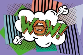 Tapet pop art mov elegant - WOW!
