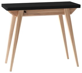 Masă consolă în culoare naturală cu blat negru 45x90 cm Envelope - Ragaba
