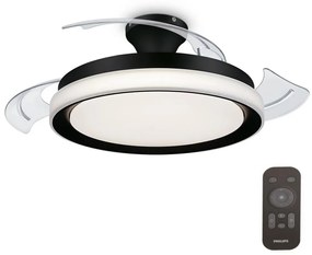 Plafonieră LED cu ventilator Philips LED/35W/230V 5500/4000/2700K negru + telecomandă