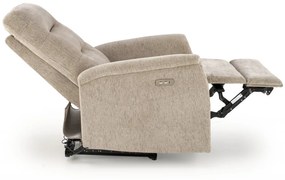 Fotoliu recliner Jamal stofa bej H105 cm