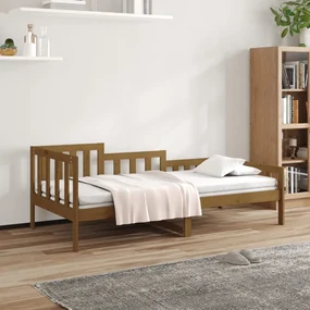 820734 vidaXL Pat de zi, maro miere, 90x190 cm, lemn masiv de pin