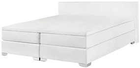 Pat matrimonial 180 cm PREMIER (cu saltele) (alb). 1007429