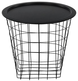 Măsuţă auxiliară, negru, MOKAD