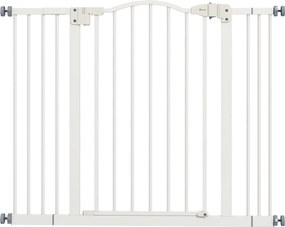 PawHut Poartă Extensibilă pentru Câini fără Șuruburi, Poartă de Siguranță Reglabilă, 94-100x78 cm, Alb | Aosom Romania