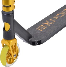 Trotineta Freestyle NOVOKIDS™ Xpose Stunter PRO, Maner 57 cm latime, Max 100 kg, Frana picior, Cadru si roti aluminiu, Diametru roata 110 mm,