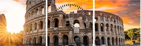 Tablou - Coloseum din Roma (cu ceas) (90x30 cm)