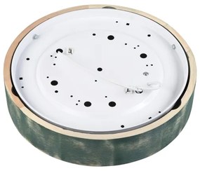 Brilagi - Plafonieră PINO, 2x E27/15W/230V, lemn de pin/verde, Ø 37,5 cm