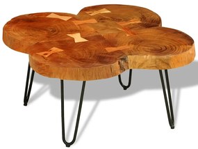 vidaXL Măsuță de cafea, 35 cm, 4 butuci, lemn masiv de acacia