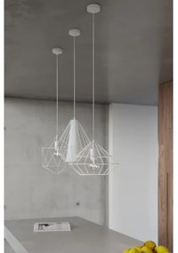 Lustră pe cablu DEMI 1xE27/60W/230V alb