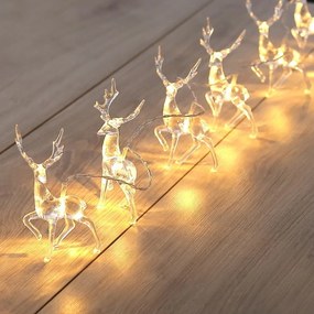 Ghirlanda luminoasă cu LED în formă de reni DecoKing Deer, lungime 1,65 m, 10 beculețe