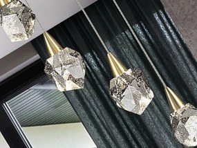 Lustra cu 6 Pendule LED design modern decorativ Aquaria aurie