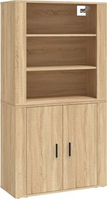 vidaXL Dulap înalt, stejar sonoma, lemn prelucrat