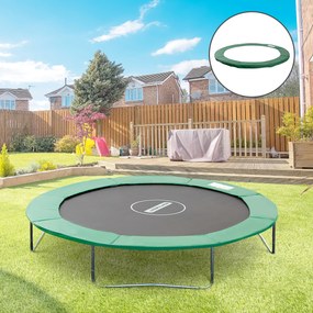 HOMCOM Pernă de protecție pentru trampolină de grădină, Ø 244cm Verde | Aosom Romania