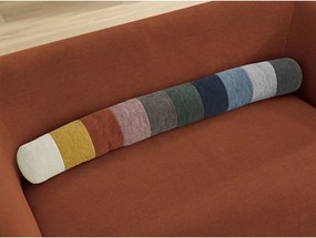 Canapea portocalie cu tapițerie din chenille 160 cm Celine – Bobochic Paris