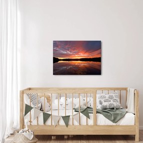 Tablou - Apus de soare peste lac (70x50 cm)