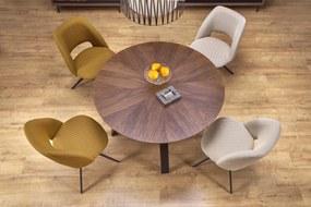 Masa rotunda Danilo nuc/negru ø120/h74 cm