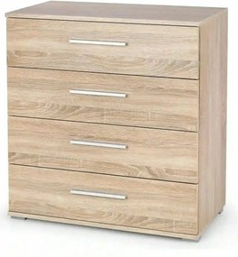 Comoda LIMA KM-3, stejar sonoma, PAL laminat, 77x40x82 cm