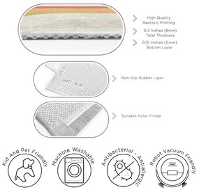 Covor galben-roz lavabil 120x180 cm Creamy Raspberry Swirl – Mila Home