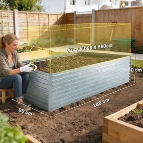 Outsunny jardinieră înălțată strat vas | Aosom Romania