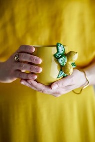 Cană multifunctională galbenă, ceramică – Limone
